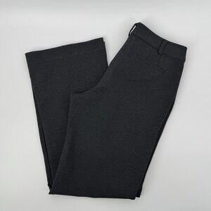 Lands' End Womens Size 12 Dark Gray Straight Leg Dress Pants Stretch Heavy Knit